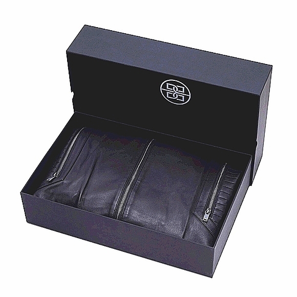 Bomber Jacket Black Leather Biker Jackets Mens S Small Womens M Medium - Picture 3 of 8